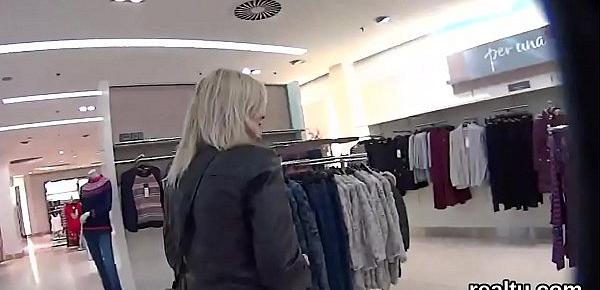  Striking czech teenie is seduced in the hypermarket and rode in pov